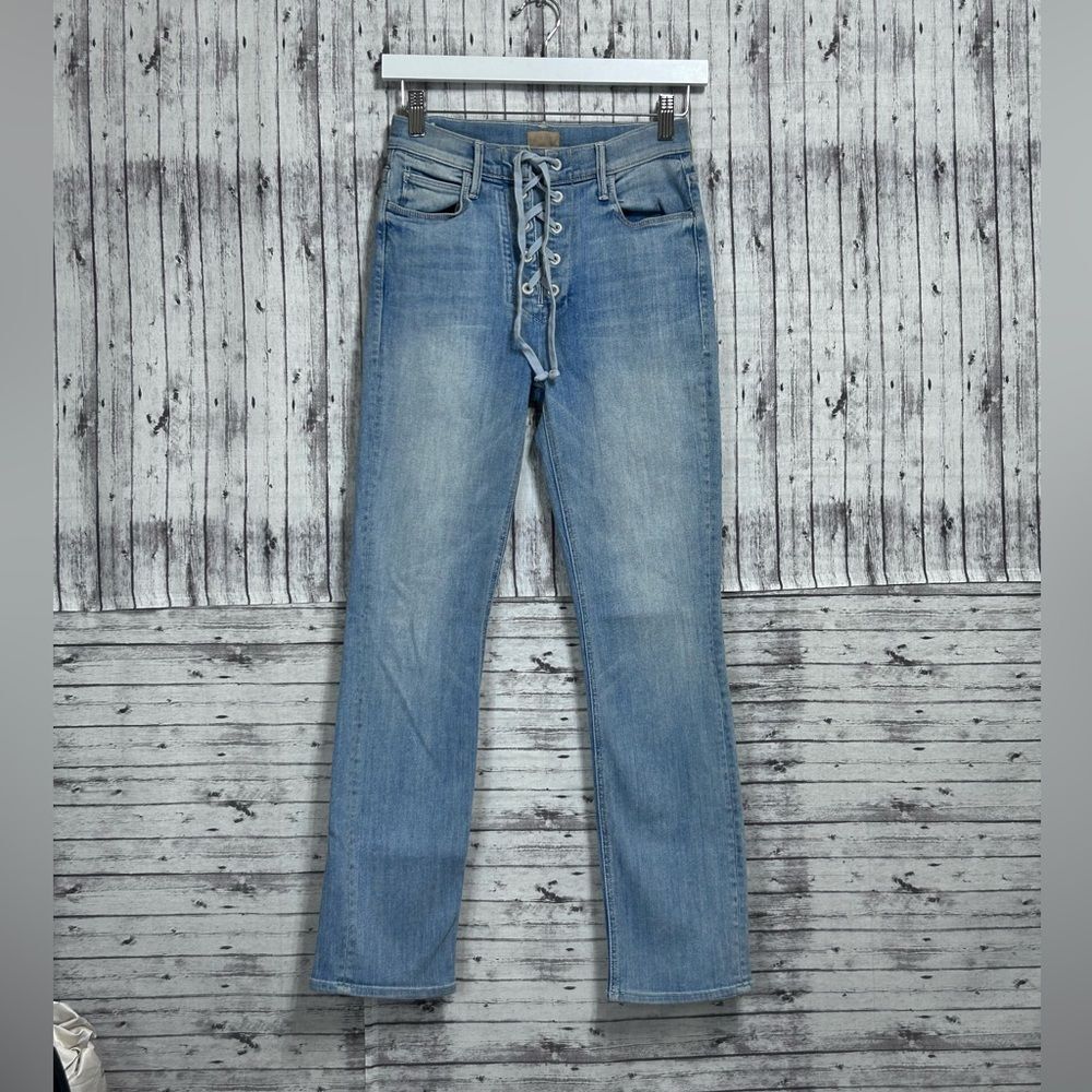 MOTHER DENIM The Lace Up Dazzler Ankle Jeans